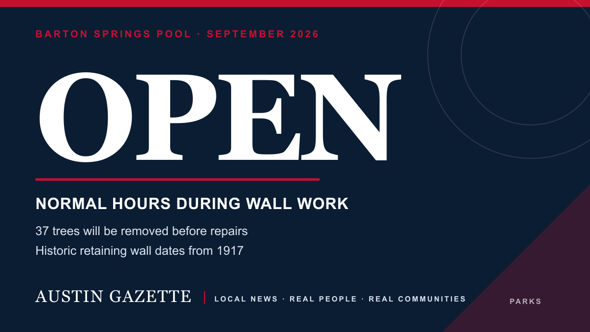 Barton Springs Pool wall repairs begin September 8 while pool stays open — Austin news photo